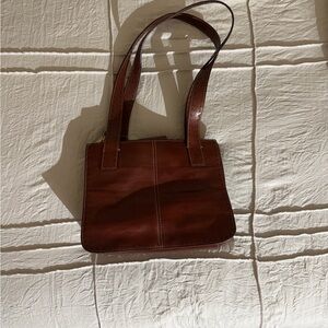 Elegant Brown Leather Tote Bag